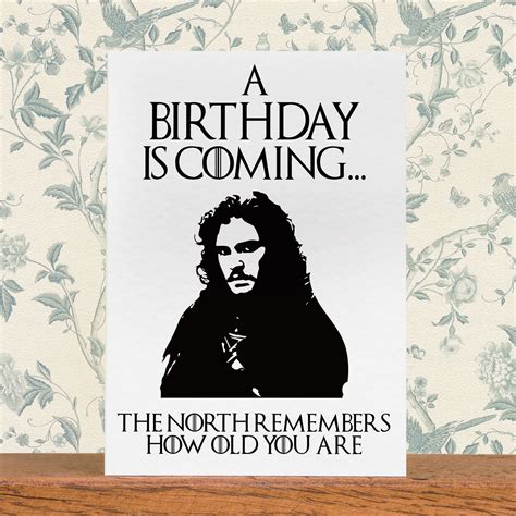 game of thrones birthday card